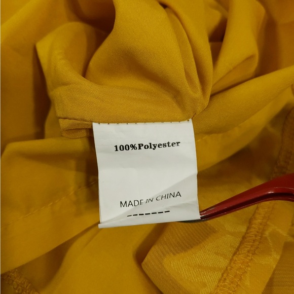 🎄 3/$35 3x 👯♀️Host Pick⚡️Floral Lace Babydoll Top- Mustard Yellow - Picture 7 of 8